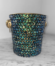 Load image into Gallery viewer, Gold Ice Bucket Embellished Green Gold Leaf
