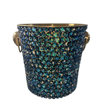 Load image into Gallery viewer, Gold Ice Bucket Embellished Green Gold Leaf
