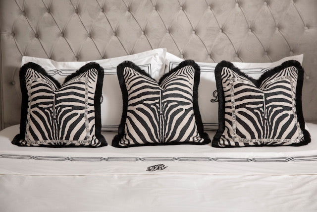 Black and white animal print pillows clearance