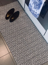 Load image into Gallery viewer, Greek Key Rug SKU 77654309 | Black And Off White Geometric Long Hall Hallway Runner
