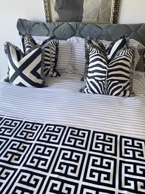 Grey Stripe Bedding Set