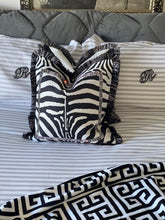 Lade das Bild in den Galerie-Viewer, Grau und weiß Stripe White Candy Stripe Bettwäsche Set Duvet Cover Bett Wäsche Oxford Pillowcases Striped
