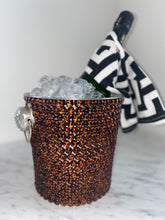 Load image into Gallery viewer, Leopard Print Ice Bucket Animal Print Silver Embellished

