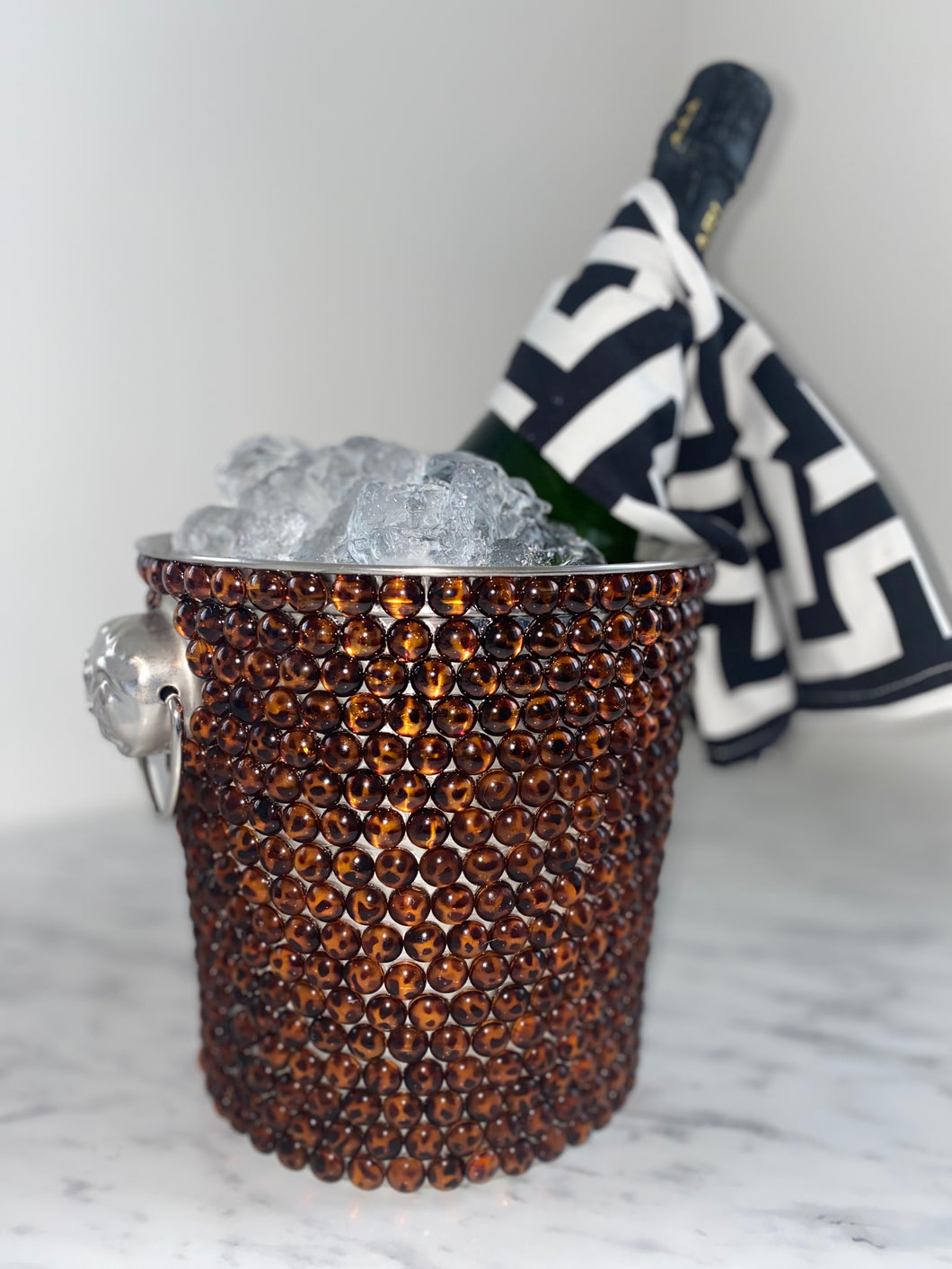 Pierres rouges Perles Cristaux Faux Diamante Diamonds Champagne Ice Bucket Drinks Cooler Stainless Steel