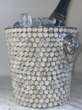 Load image into Gallery viewer, Silver Ice Bucket Faux Pearls Embellished
