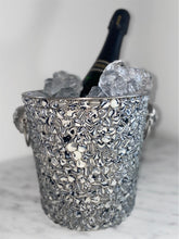 Load image into Gallery viewer, Zebra Ice Bucket Black and Off White Silver Monochrome Embellished
