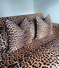 Load image into Gallery viewer, Leopard Print Cushion Pillow Jaguar Cheetah Spots Animal Print Velvet
