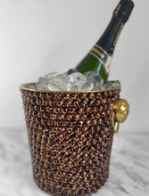 Charger l&#39;image dans la galerie, Pierres rouges Perles Cristaux Faux Diamante Diamonds Champagne Ice Bucket Drinks Cooler Stainless Steel
