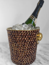 Load image into Gallery viewer, Leopard Print Gold Ice Bucket Animal Print Embellished
