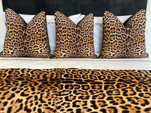 Load image into Gallery viewer, Leopard Print Cushion Pillow Jaguar Cheetah Spots Animal Print Velvet
