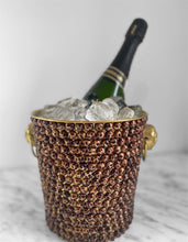 Load image into Gallery viewer, Leopard Print Gold Ice Bucket Animal Print Embellished
